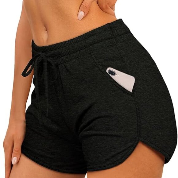 Womens Athletic Shorts Running Dolphin Shorts with Pockets and